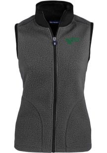 Cutter and Buck North Texas Mean Green Womens Grey Cascade Sherpa Vest
