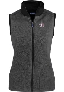 Cutter and Buck Texas Southern Tigers Womens Grey Cascade Sherpa Vest