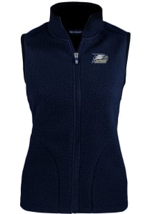 Cutter and Buck Georgia Southern Eagles Womens Navy Blue Cascade Sherpa Vest