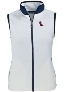 Cutter and Buck Ole Miss Rebels Womens White Cascade Sherpa Vest