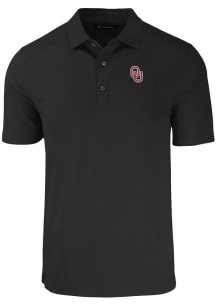 Cutter and Buck Oklahoma Sooners Big and Tall Black Forge Big and Tall Golf Shirt