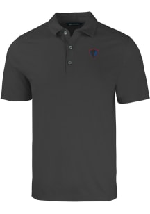 Cutter and Buck DePaul Blue Demons Mens Black Forge Big and Tall Polos Shirt