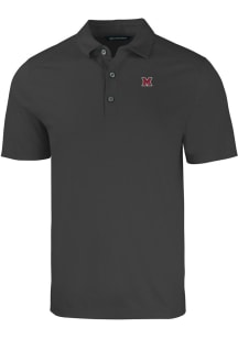 Cutter and Buck Miami RedHawks Mens Black Forge Big and Tall Polos Shirt