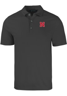 Cutter and Buck Nebraska Cornhuskers Black Forge Big and Tall Polo