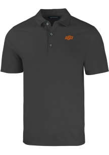 Cutter and Buck Oklahoma State Cowboys Big and Tall Black Forge Big and Tall Golf Shirt