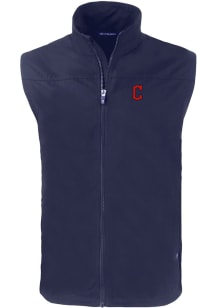 Cutter and Buck Cleveland Guardians Big and Tall Navy Blue C Logo Charter Mens Vest