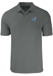 Cutter and Buck Kansas Jayhawks Mens Grey Forge Big and Tall Polos Shirt