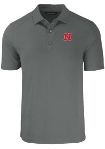 Cutter and Buck Nebraska Cornhuskers Grey Forge Big and Tall Polo