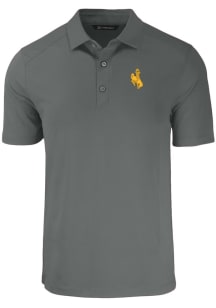 Cutter and Buck Wyoming Cowboys Mens Grey Forge Big and Tall Polos Shirt