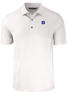 Cutter and Buck Duke Blue Devils White Forge Big and Tall Polo