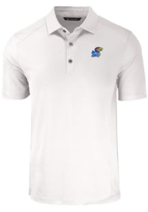 Cutter and Buck Kansas Jayhawks Mens White Forge Big and Tall Polos Shirt