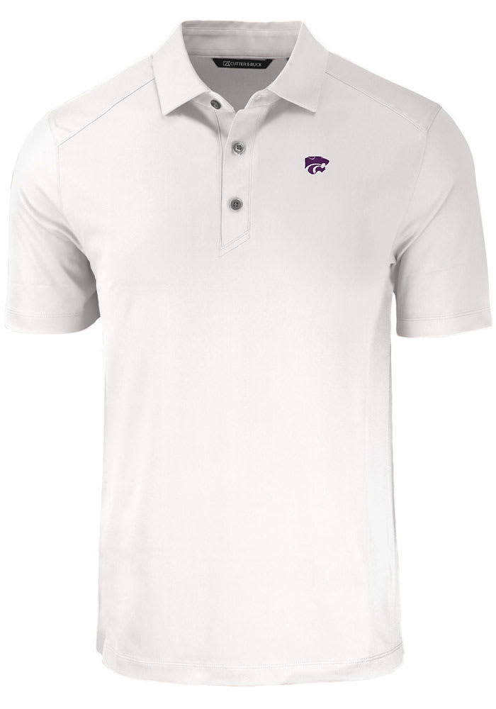 Cutter and Buck K-State Wildcats Mens White Forge Big and Tall Polos Shirt