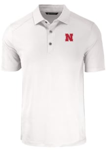 Cutter and Buck Nebraska Cornhuskers Mens White Forge Big and Tall Polos Shirt