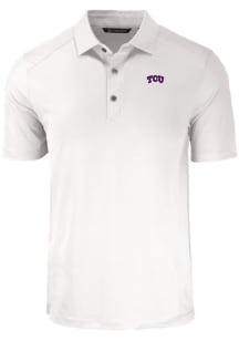 Cutter and Buck TCU Horned Frogs Mens White Forge Big and Tall Polos Shirt