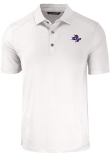 Cutter and Buck Tulsa Golden Hurricane Mens White Forge Big and Tall Polos Shirt