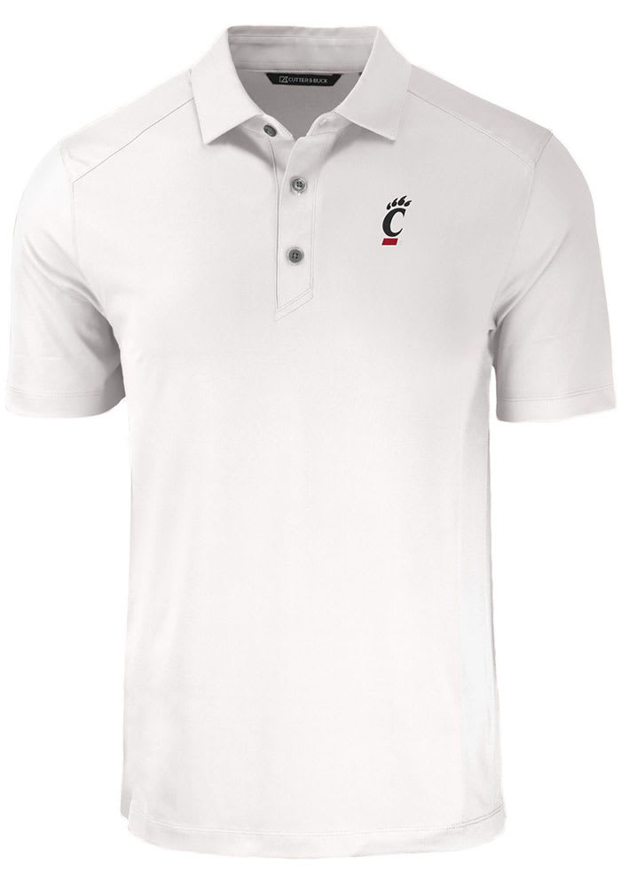 Cutter and Buck Cincinnati Bearcats White Forge Big and Tall Polo