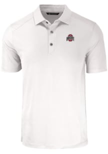 Cutter and Buck Ohio State Buckeyes Mens White Forge Big and Tall Polos Shirt