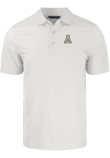 Cutter and Buck Appalachian State Mountaineers Mens White Pike Symmetry Big and Tall Polos Shirt