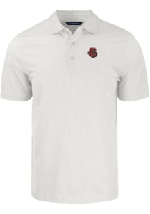 Cutter and Buck Cornell Big Red Mens White Pike Symmetry Big and Tall Polos Shirt
