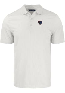 Cutter and Buck DePaul Blue Demons Mens White Pike Symmetry Big and Tall Polos Shirt