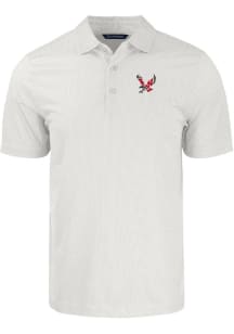 Cutter and Buck Eastern Washington Eagles Mens White Pike Symmetry Big and Tall Polos Shirt