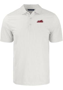 Cutter and Buck Jacksonville State Gamecocks Mens White Pike Symmetry Big and Tall Polos Shirt