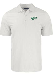 Cutter and Buck North Texas Mean Green Mens White Pike Symmetry Big and Tall Polos Shirt
