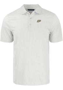 Cutter and Buck Purdue Boilermakers Mens White Pike Symmetry Big and Tall Polos Shirt