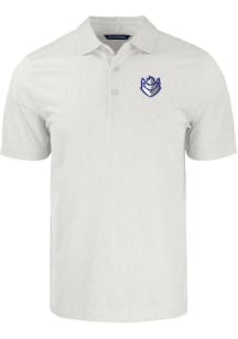 Cutter and Buck Saint Louis Billikens Mens White Pike Symmetry Big and Tall Polos Shirt