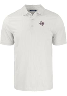 Cutter and Buck Texas Southern Tigers White Pike Symmetry Big and Tall Polo