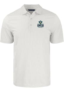 Cutter and Buck UNCW Seahawks Mens White Pike Symmetry Big and Tall Polos Shirt