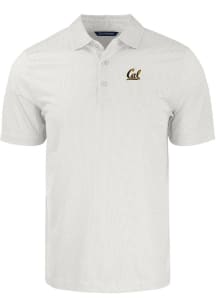 Cutter and Buck Cal Golden Bears Big and Tall White Pike Symmetry Big and Tall Golf Shirt