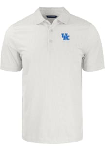 Cutter and Buck Kentucky Wildcats Big and Tall White Pike Symmetry Big and Tall Golf Shirt
