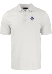 Cutter and Buck UConn Huskies White Pike Symmetry Big and Tall Polo