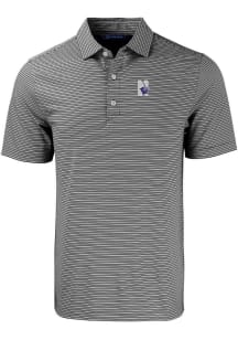 Cutter and Buck Northwestern Wildcats Mens Black Forge Double Stripe Big and Tall Polos Shirt