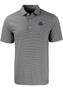 Cutter and Buck Tulsa Golden Hurricane Mens Black Forge Double Stripe Big and Tall Polos Shirt