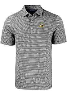 Cutter and Buck Oregon Ducks Black Forge Double Stripe Big and Tall Polo