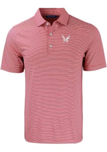 Cutter and Buck Eastern Washington Eagles Mens Red Forge Double Stripe Big and Tall Polos Shirt