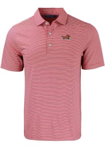 Cutter and Buck Illinois State Redbirds Mens Red Forge Double Stripe Big and Tall Polos Shirt
