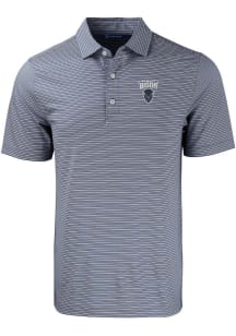 Cutter and Buck Howard Bison Mens Navy Blue Forge Double Stripe Big and Tall Polos Shirt