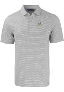 Cutter and Buck Appalachian State Mountaineers Mens Grey Forge Double Stripe Big and Tall Polos ..