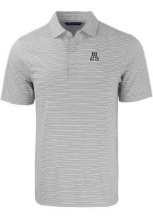 Cutter and Buck Arizona Wildcats Mens Grey Forge Double Stripe Big and Tall Polos Shirt