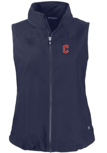 Cutter and Buck Cleveland Guardians Womens Navy Blue C Logo Charter Vest