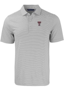 Cutter and Buck Texas Tech Red Raiders Grey Forge Double Stripe Big and Tall Polo