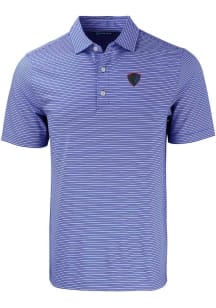 Cutter and Buck DePaul Blue Demons Mens Blue Forge Double Stripe Big and Tall Polos Shirt