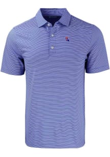Cutter and Buck Louisiana Tech Bulldogs Mens Blue Forge Double Stripe Big and Tall Polos Shirt