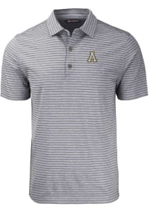 Cutter and Buck Appalachian State Mountaineers Mens Black Forge Heather Stripe Big and Tall Polo..