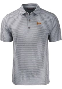 Cutter and Buck Arizona State Sun Devils Mens Black Forge Heather Stripe Big and Tall Polos Shir..