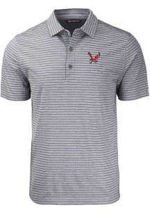Cutter and Buck Eastern Washington Eagles Mens Black Forge Heather Stripe Big and Tall Polos Shi..