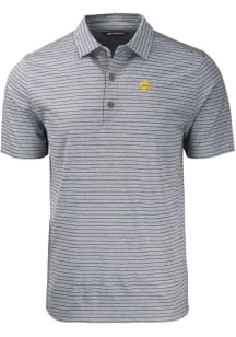 Cutter and Buck Iowa Hawkeyes Mens Black Forge Heather Stripe Big and Tall Polos Shirt